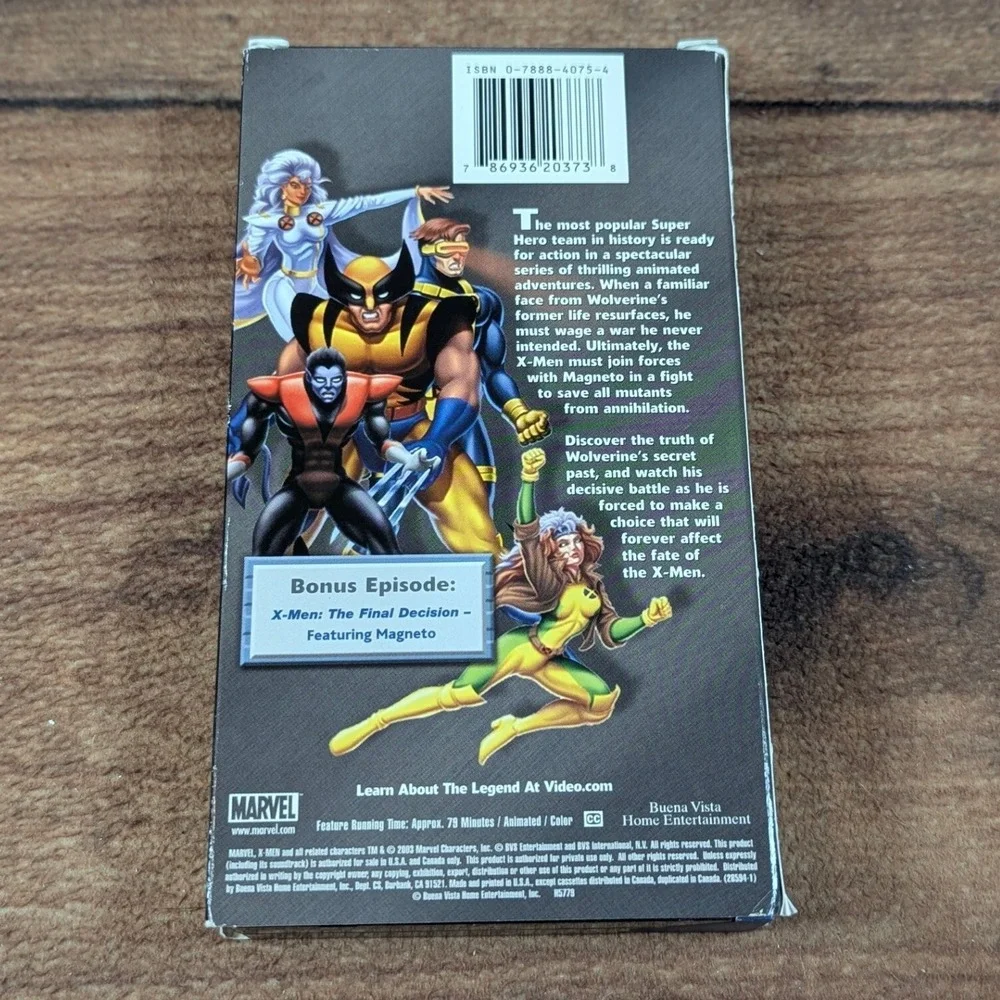 X-Men The Legend of Wolverine VHS Animated Marvel Cartoon‎ Movie Tape